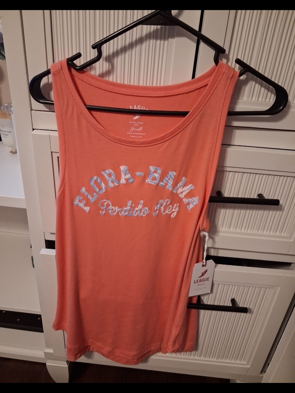 League Coral Graphic Tank Top - Flora-Bama
